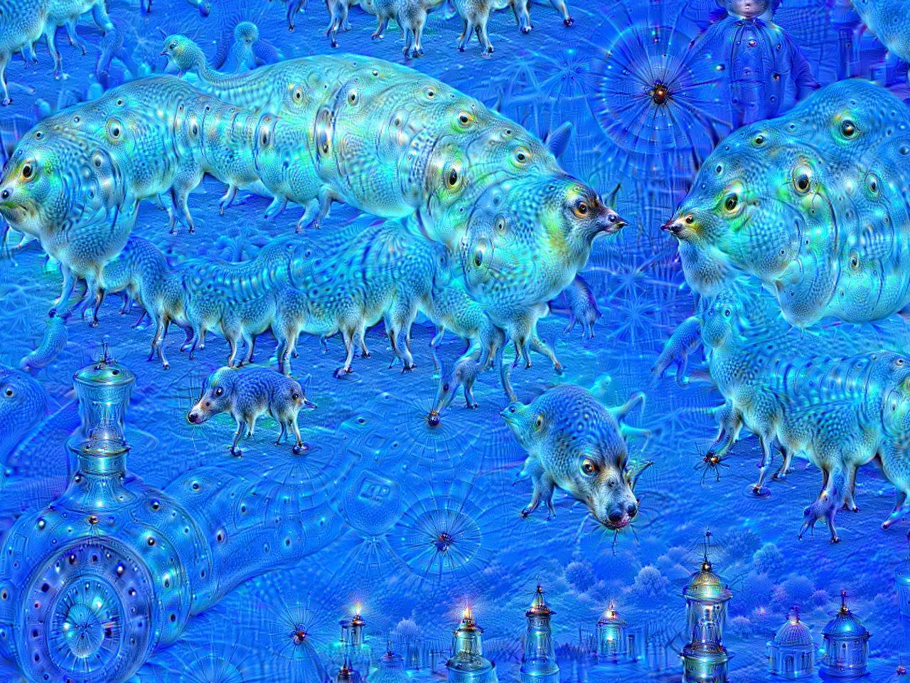 Deep dream image after 10 iterations